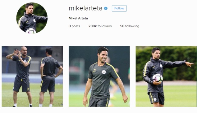 Arteta has deleted all Arsenal-related photos on his Instagram account