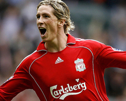 Chelsea's Fernando Torres during his time at Liverpool