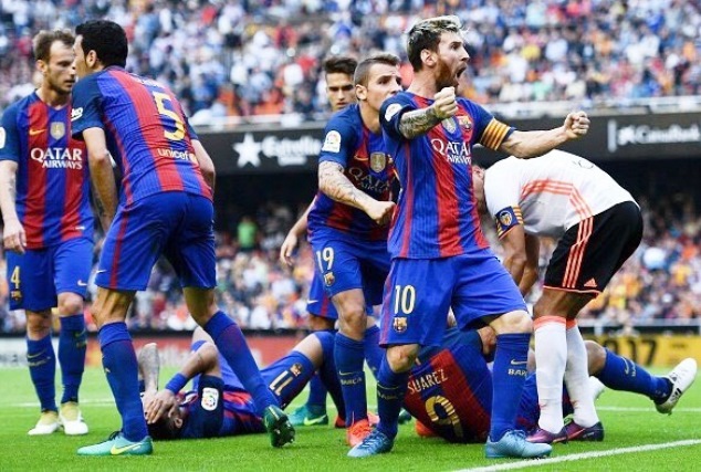 Messi celebrates winner