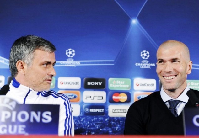 Mourinho and Zidane at a previous press conference