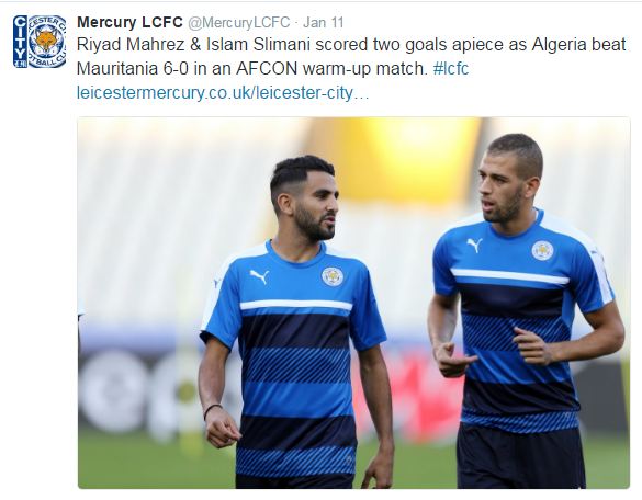 Riyad Mahrez, Islam Slimani, Leicester City, Algeria, African Cup of Nations