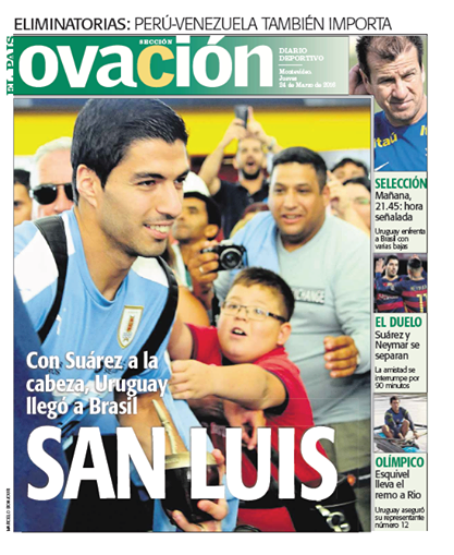 Luis Suarez, Lucas, Uruguay,World Cup Qualifying