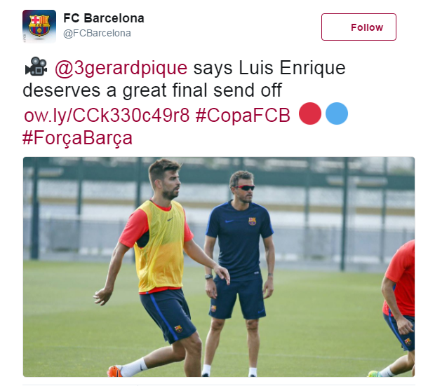 Gerard Pique, Luis Enrique, Barcelona, Deportivo Alaves, Copa del Rey