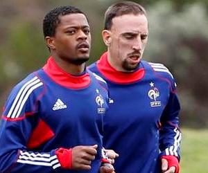 Patrice Evra and Franck Ribery have been named in France's squad