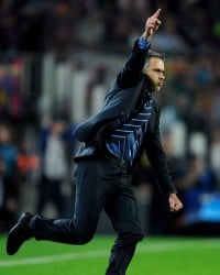 Jose Mourinho famously ran unto the field after Inter progressed into the 2010 UEFA Champions League final on aggregate.