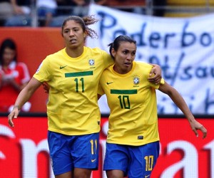 Marta and Cristiane represent Brazil's current generation of strong female footballers.