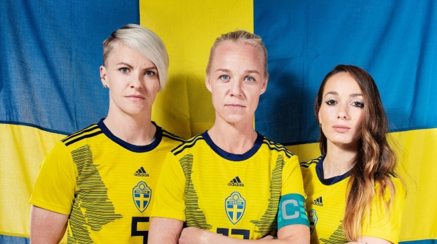 This is Sweden's national women's football team players