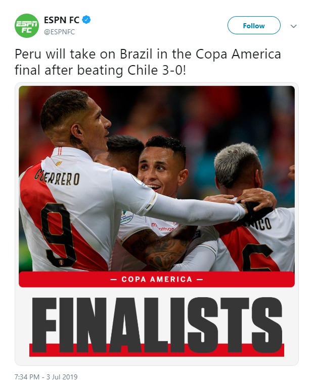 Peru, Chile, Copa America