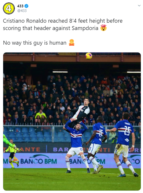 Cristiano Ronaldo, Sampdoria, Serie A