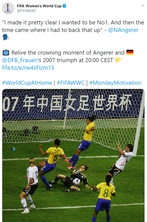 Germany Women, Brazil Women, FIFA Women's World Cup 2007, #WorldCupAtHome