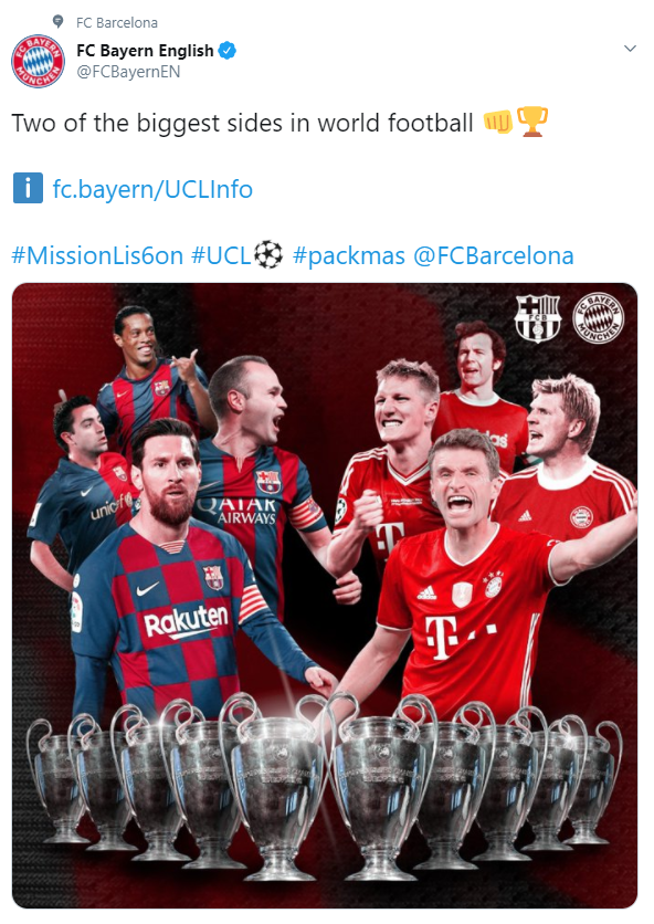Barcelona, Bayern, UEFA Champions League