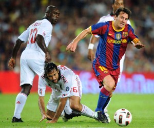 Barcelona and AC Milan will play against each other in the UEFA Champions League at the Camp Nou.