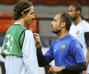 Zlatan Ibrahimovic and Pep Guardiola are definitely not friends.