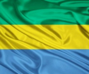 Gabon's flag - the 2012 Africa Cup of Nations