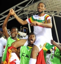 Seydou Keita won the game on penalties for Mali against Gabon in the quarter-finals.