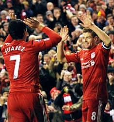 Suarez and Steven Gerrard were inspirational in Liverpool's success on the road to Wembley.