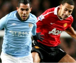 Carlos Tevez is the incarnation of Manchester City's attacking threat ahead of the derby against Manchester United on April 30, 2012.