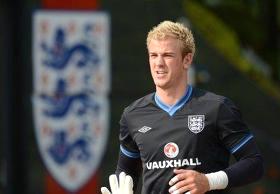 Joe Hart is a promising young goalkeeper for England's national team. He will play his first major international tournament this summer at UEFA Euro 2012.