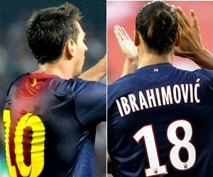 Ibrahimovic vs Messi - PSG vs Barcelona - Saturday, August 4, 2012