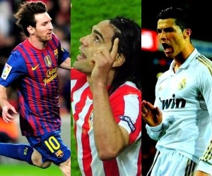 Pichichi 2013 - Lionel Messi, Radamel Falcao and Cristiano Ronaldo