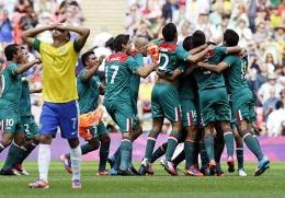 Mexico defeated fierce rivals Brazil to win gold at the London 2012 Olympics on August 11, 2012.