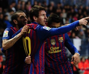 Lionel Messi was the scorer of a hat-trick in his last match away to Malaga.