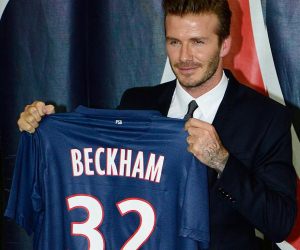 David Beckham signed for PSG on the last day of the January 2013 transfer window.