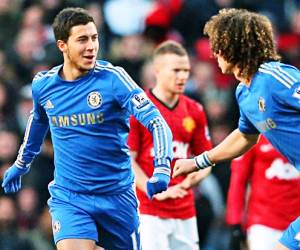 Hazard could be key as Chelsea aim to down Manchester United at Stamford Bridge in an FA Cup replay on Monday, April 1, 2013. 