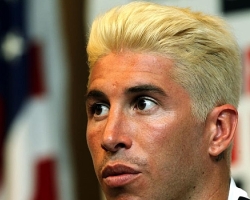 Sergio Ramos bleached his hair in July.