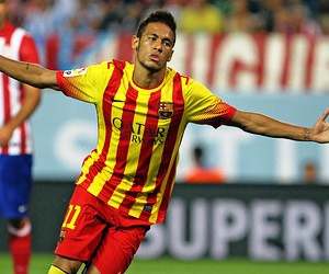 Neymar is poised to steal the show during the Malaga vs Barcelona game on Sunday, August 25, 2013. 