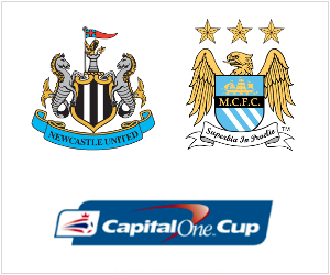Newcastle United will host Manchester City in the Capital One Cup on October 30, 2013.