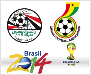 Egypt and Ghana will clash in Cairo on November 19, 2013.