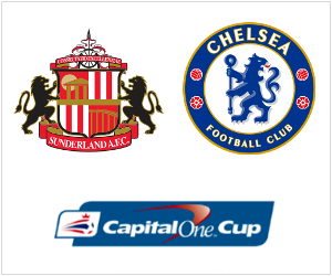 Sunderland and Chelsea will clash in the Capital One Cup.