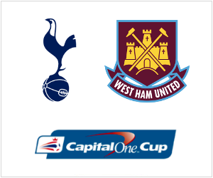 Tottenham Hotspur will clash with West Ham United in a Capital One Cup match on December 18, 2013.