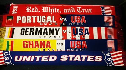 Portugal, Germany, USA, Ghana World Cup scarfs
