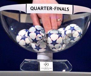 Champions League quarter-final draw on March 21, 2014.