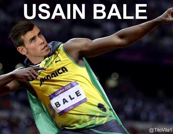Usain Bolt and Gareth Bale - Meme