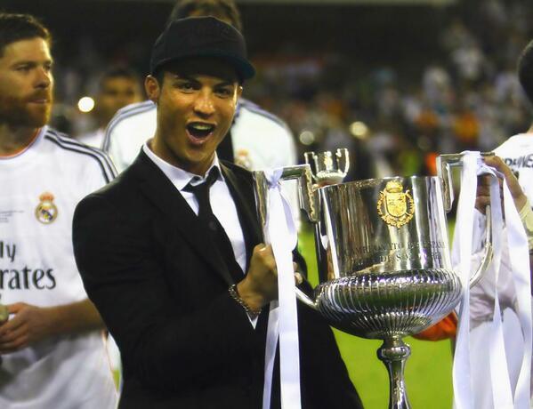 Ronaldo with the cup