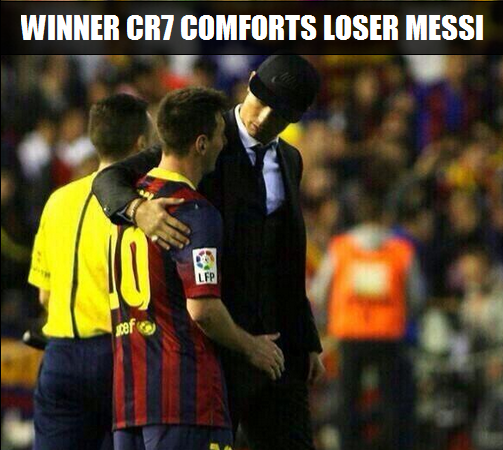 Ronaldo with Messi