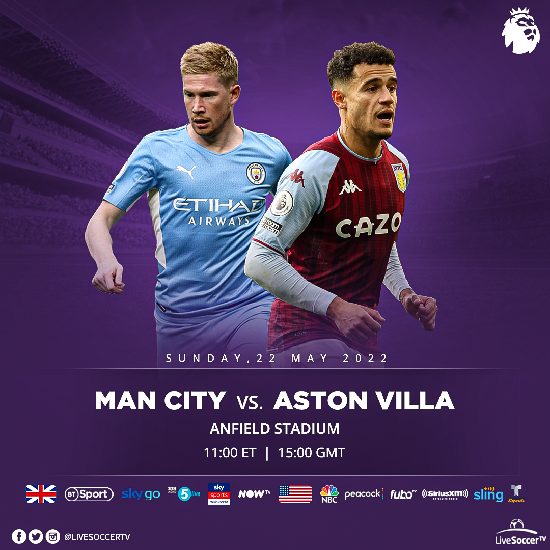Manchester City, Aston Villa, English Premier League, Broadcast Listings