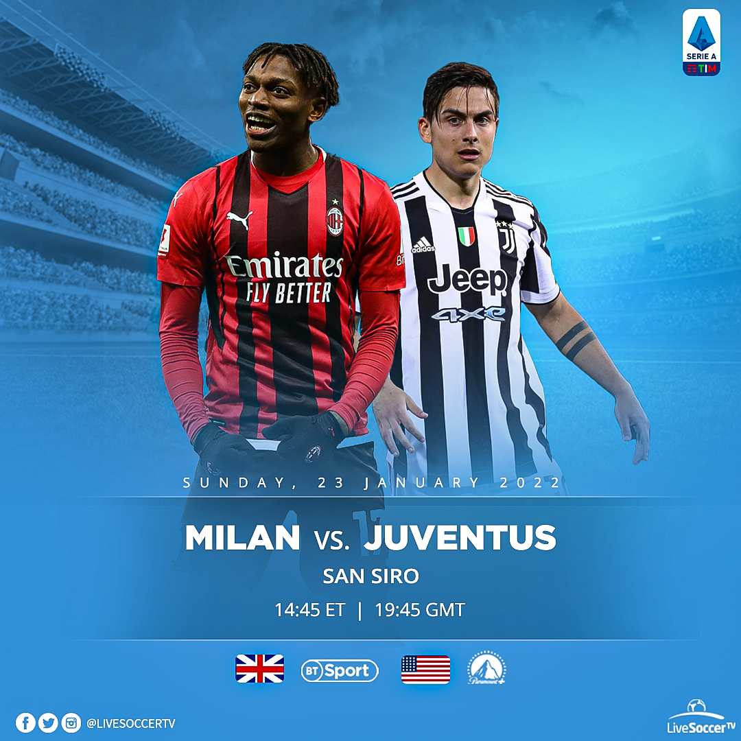 AC Milan, Juventus, Serie A, Broadcast Listings