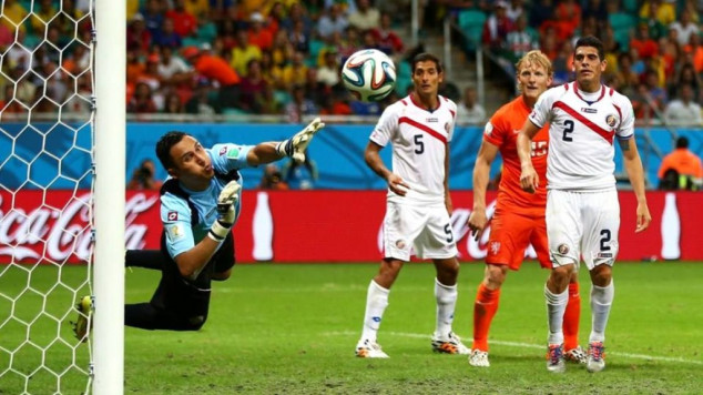 FIFA World Cup, World Cup 2014, Costa Rica, Netherlands, Keylor Navas, Dirk Kuyt