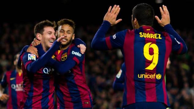 Lionel Messi, Neymar, Luis Suarez, Barcelona, Paris Saint-Germain, UEFA Champions League
