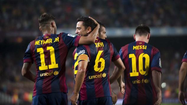 Xavi, Neymar, Lionel Messi, Barcelona, La Liga