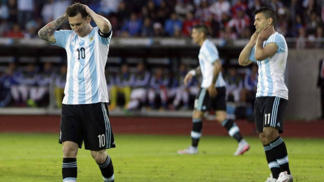 Lionel Messi, Sergio Aguero, Argentina, Paraguay, Copa America