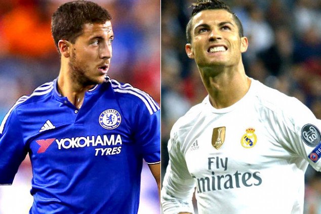 Eden Hazard, Cristiano Ronaldo, Chelsea, Real Madrid, English Premier League
