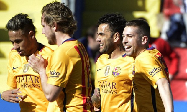 Neymar, Ivan Rakitic, Jordi Alba, Dani Alves, Levante, Barcelona, La Liga