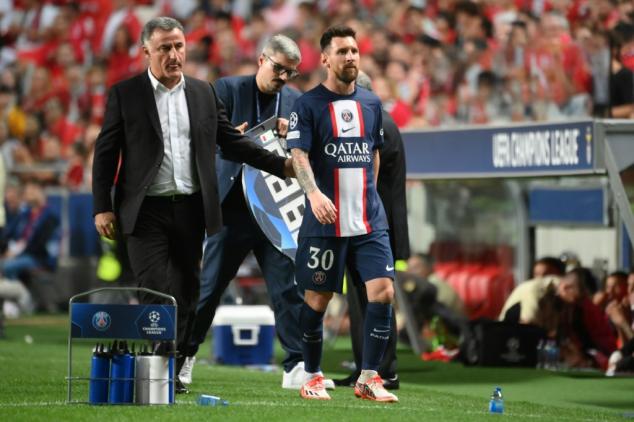 PSG's Messi out of Benfica Champions League match