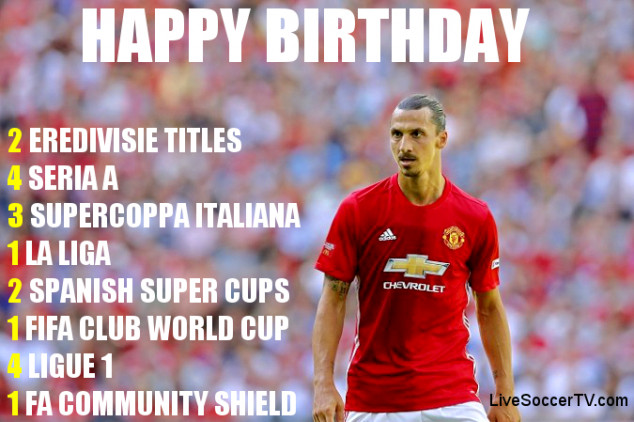 Zlatan Ibrahimovic, Manchester United, Happy Birthday, English Premier League