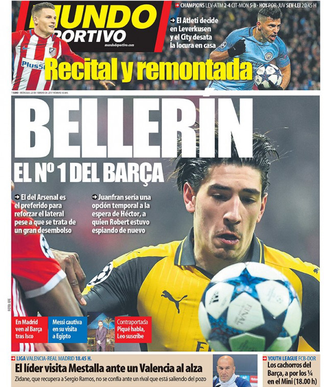 Hector Bellerin, Mundo Deportivo, Arsenal, Barcelona, La Liga